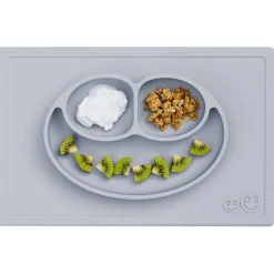 Kids Plates + Bowls|Grip + Suction Dishes-Ez Pz Happy Mat (Nordic Collection)