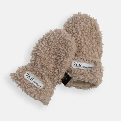 Mitts + Gloves|Winter Hats-7AM Enfant Hat & Mittens Set (Teddy) Oatmeal