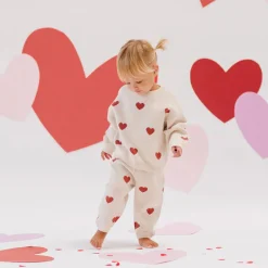 Pants-Quincy Mae Heart Knit Pants