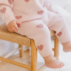 Pants-Quincy Mae Heart Knit Pants