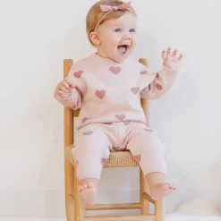 Pants-Quincy Mae Heart Knit Pants