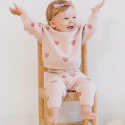 Pants-Quincy Mae Heart Knit Pants