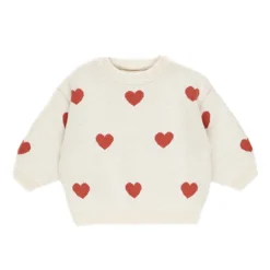 Sweaters + Jackets-Quincy Mae Heart Knit Sweater