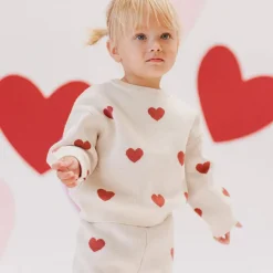 Sweaters + Jackets-Quincy Mae Heart Knit Sweater