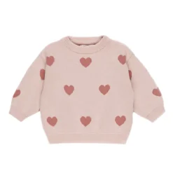 Sweaters + Jackets-Quincy Mae Heart Knit Sweater