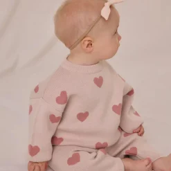 Sweaters + Jackets-Quincy Mae Heart Knit Sweater
