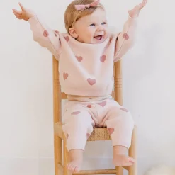 Sweaters + Jackets-Quincy Mae Heart Knit Sweater