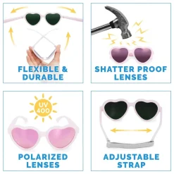 Sunglasses-Jan & Jul Heart Polarized Kids Sunglasses