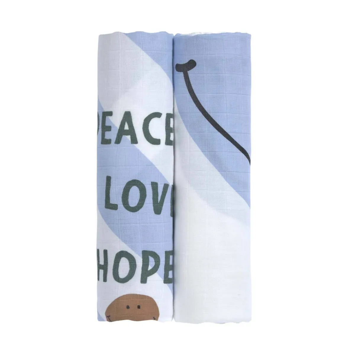Blankets|Sleep Sacks + Wraps-Lassig Heavenly Soft Swaddle (120x120cm) 2 Pack
