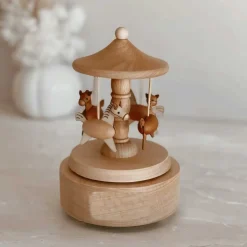 Wooden Toys|Decorative Objects-Blossom & Pear Heirloom Wooden Musical Carousel