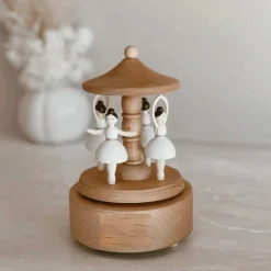 Wooden Toys|Decorative Objects-Blossom & Pear Heirloom Wooden Musical Carousel