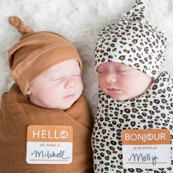 Blankets-Lulujo Hello World Blanket & Knotted Hat