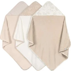 Towels + Cloths-Just Born Hooded Towel (3 Pack)