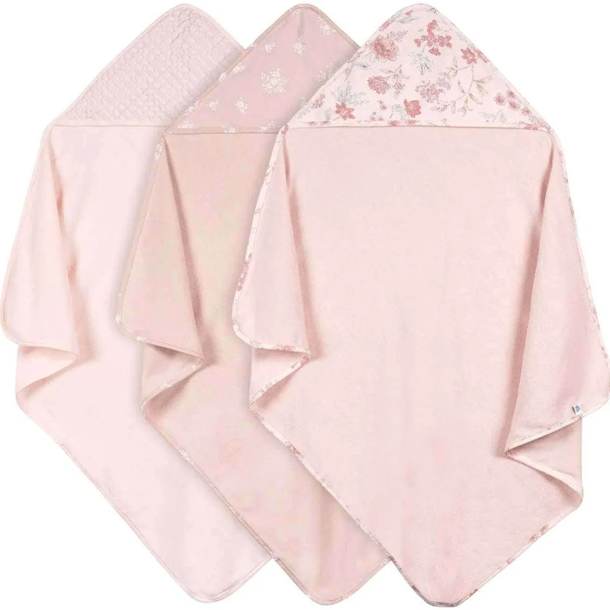 Towels + Cloths-Just Born Hooded Towel (3 Pack)