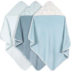 Towels + Cloths-Just Born Hooded Towel (3 Pack)
