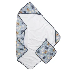 Towels + Cloths-LouLou Lollipop Hooded Towel Set