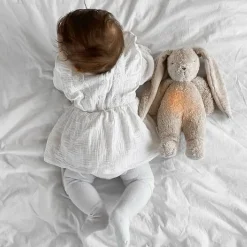 Plush Animals|Sound + Light Machines-Moonie Humming Bunny with Lamp