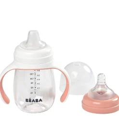 Kids Drinkware|Sippy Cups + Straw Cups-Beaba 2-in-1 Bottle to Sippy Learning Cup