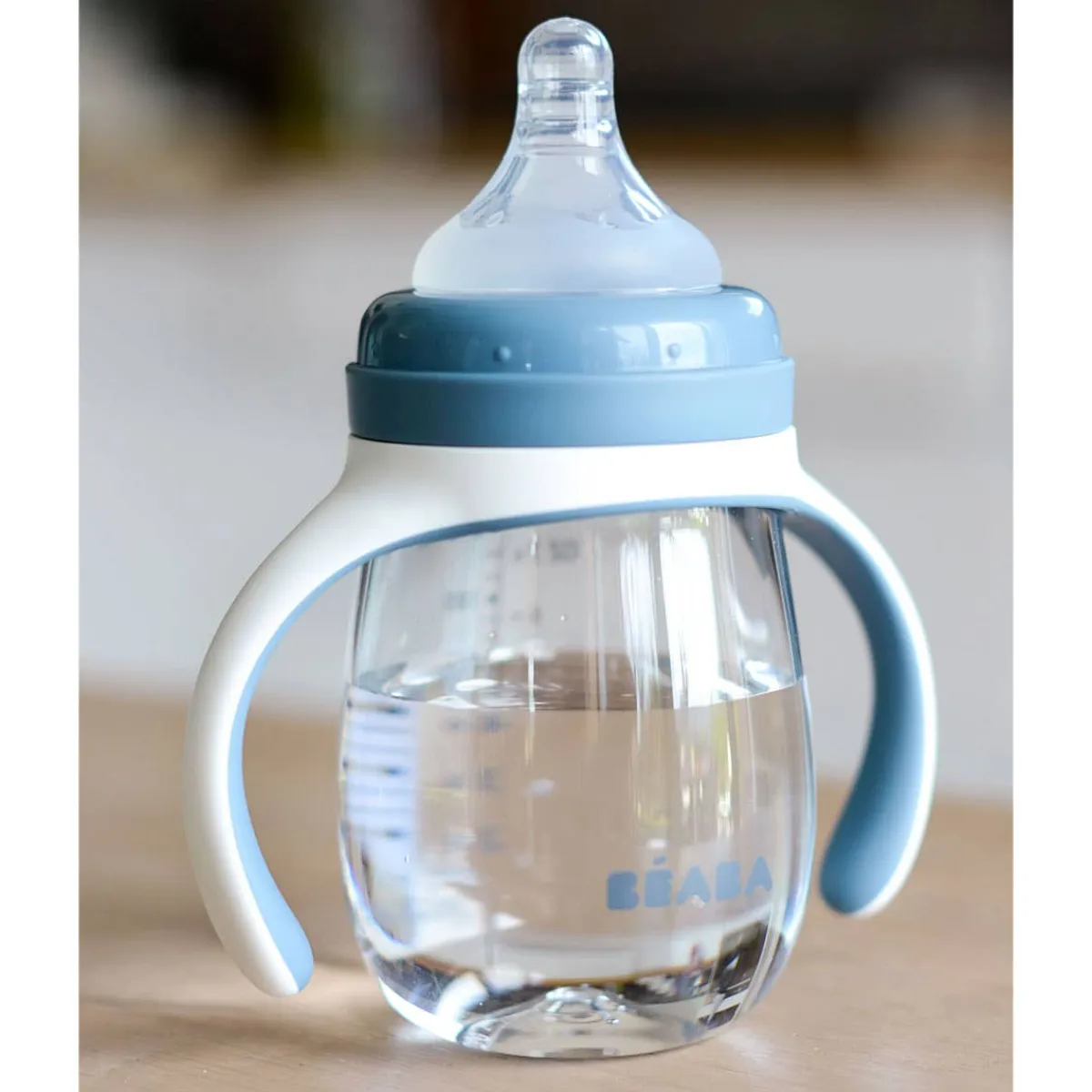 Kids Drinkware|Sippy Cups + Straw Cups-Beaba 2-in-1 Bottle to Sippy Learning Cup