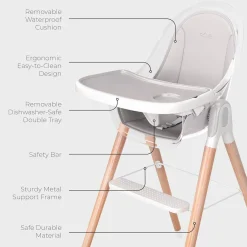 High Chairs & Boosters|Highchairs + Boosters-Children of Design 6-in-1 Deluxe High Chair