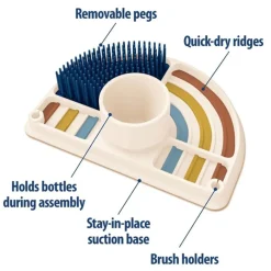Bottle Brushes + Drying Racks-Dr. Brown's 2-in-1 Dry & Prep Silicone Mat