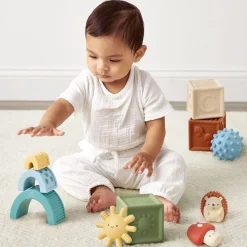 Grasping Toys-Itzy Ritzy Itzy Blocks Sensory Blocks Set