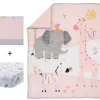 Crib Bedding Sets-Lambs & Ivy Jazzy Jungle 3 Piece Crib Set