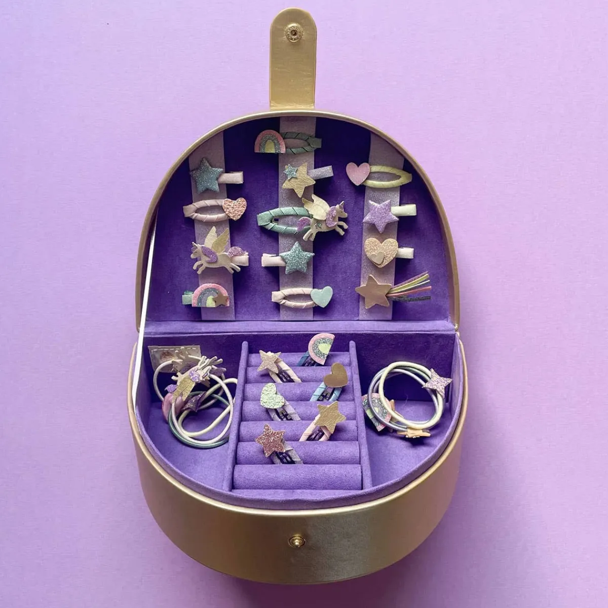 Hair Accessories|Decorative Objects-Mimi & Lula Jewellery Box Rainbow