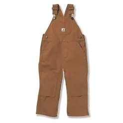 Pants-Carhartt Kids Canvas Bib Overall Brown
