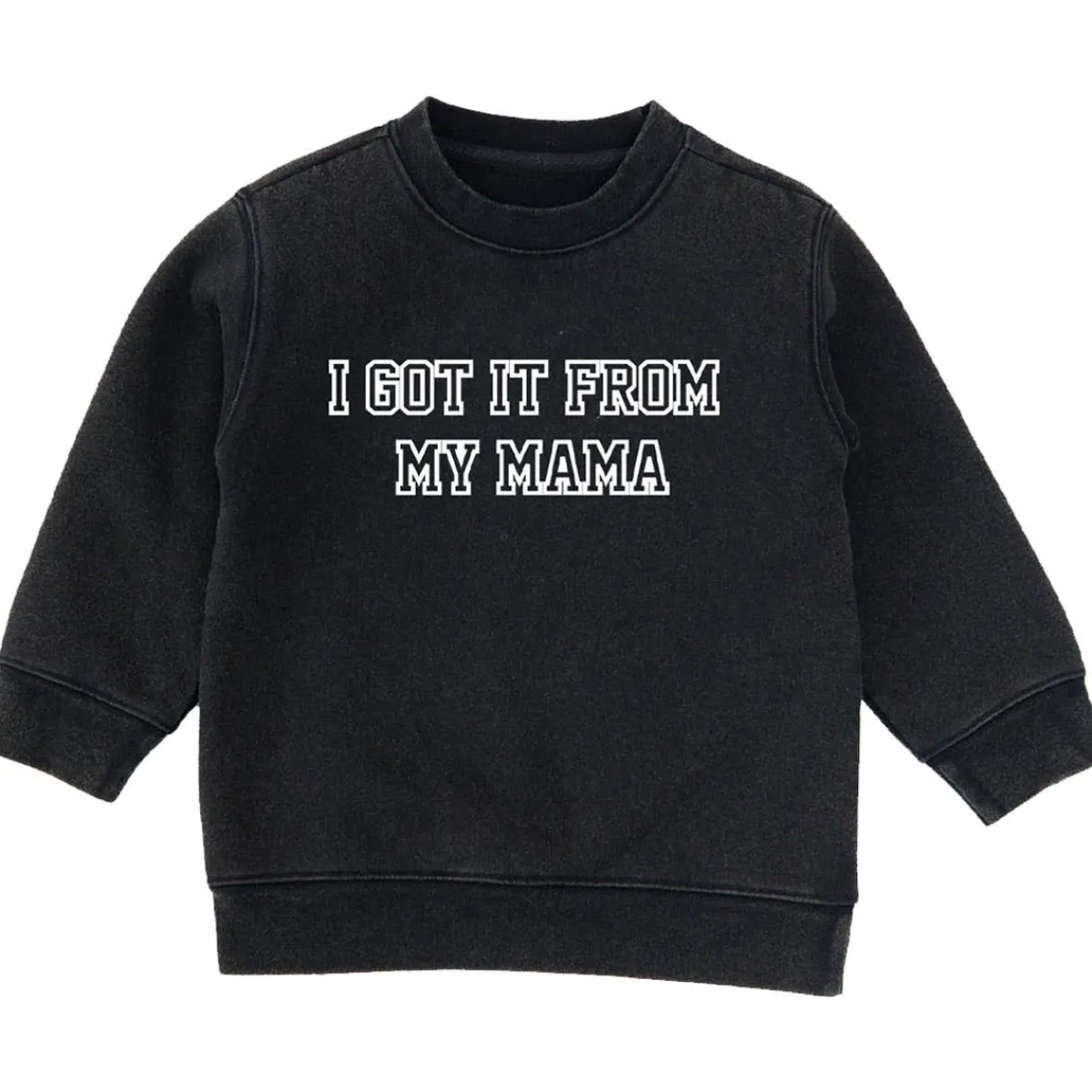 Sweaters + Jackets-Brunette the Label Kids Core Crew (I Got It From My Mama) Acid Black
