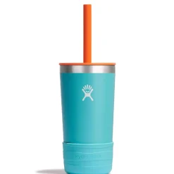 Kids Water Bottles|Sippy Cups + Straw Cups-Hydro Flask Kids Tumbler with Straw & Boot (12 oz)