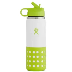 Kids Water Bottles|Sippy Cups + Straw Cups-Hydro Flask Kids Wide Mouth Straw Lid & Boot (20 oz)