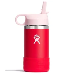Kids Water Bottles|Sippy Cups + Straw Cups-Hydro Flask Kids Wide Mouth Straw Lid & Boot (12 oz)