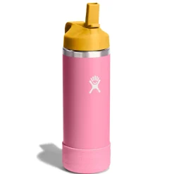 Kids Water Bottles|Sippy Cups + Straw Cups-Hydro Flask Kids Wide Mouth Straw Lid & Boot (18 oz)
