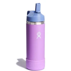 Kids Water Bottles|Sippy Cups + Straw Cups-Hydro Flask Kids Wide Mouth Straw Lid & Boot (18 oz)