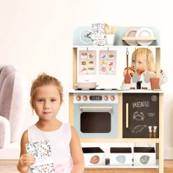 Pretend Play|Wooden Toys-Speedy Monkey Kitchen with 20 Accessories