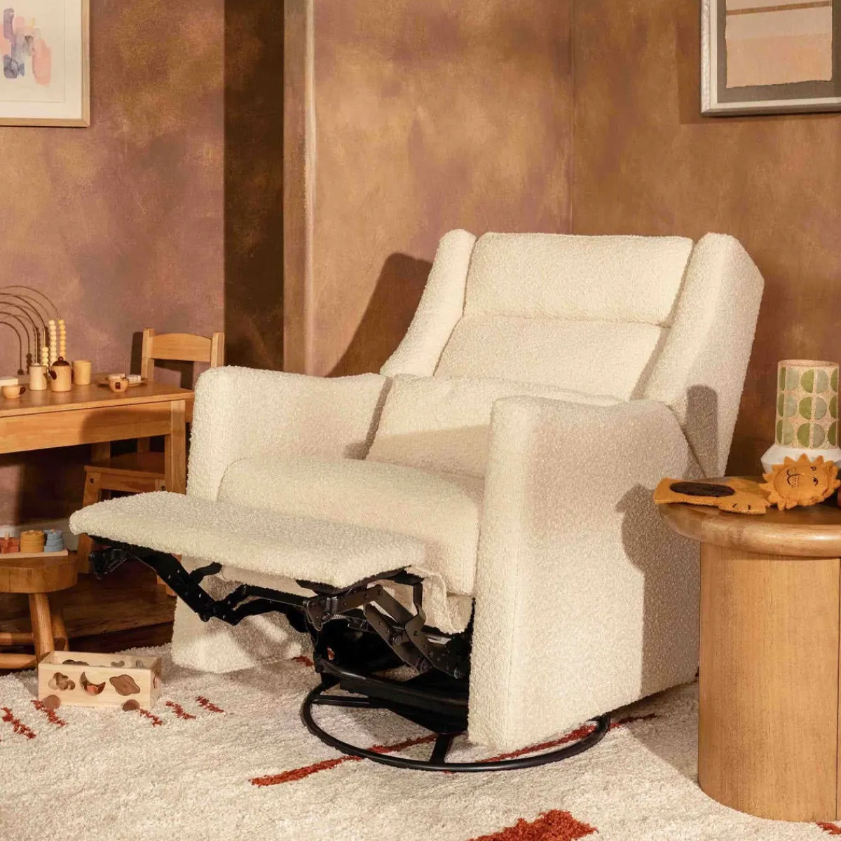 Motorized Gliders|Gliders-Babyletto Kiwi Plus Power Glider Recliner with Power Headrest (Boucle)