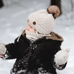 Winter Hats-Calikids Knit Pom Pom Hat