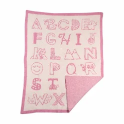 Blankets-Living Textiles Knitted Fuzzy Blanket (My First Alphabet)