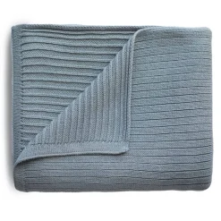 Blankets-Mushie Knitted Ribbed Baby Blanket