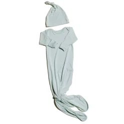 Infant Hats|Nightgowns-Simple Knotted Gown & Hat