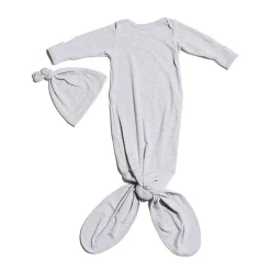 Infant Hats|Nightgowns-Simple Knotted Gown & Hat