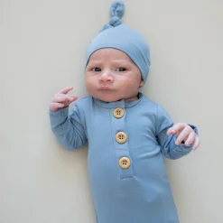Nightgowns-Kyte Baby Knotted Gown & Hat