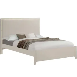 Double Beds-Natart Kyoto Double Bed with Upholstered Panel