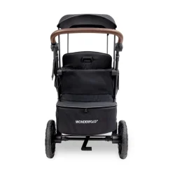Wagons-WonderFold L2 Double Stroller Wagon Black