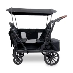 Wagons-WonderFold L4 Quad Stroller Wagon Black