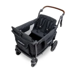 Wagons-WonderFold L4 Quad Stroller Wagon Black