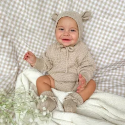 Winter Hats|Infant Hats-Blossom & Pear Lamb Knit Bonnet