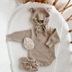 Winter Hats|Infant Hats-Blossom & Pear Lamb Knit Bonnet