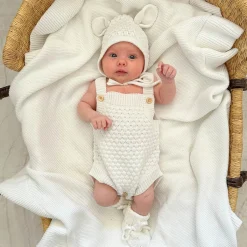 Winter Hats|Infant Hats-Blossom & Pear Lamb Knit Bonnet